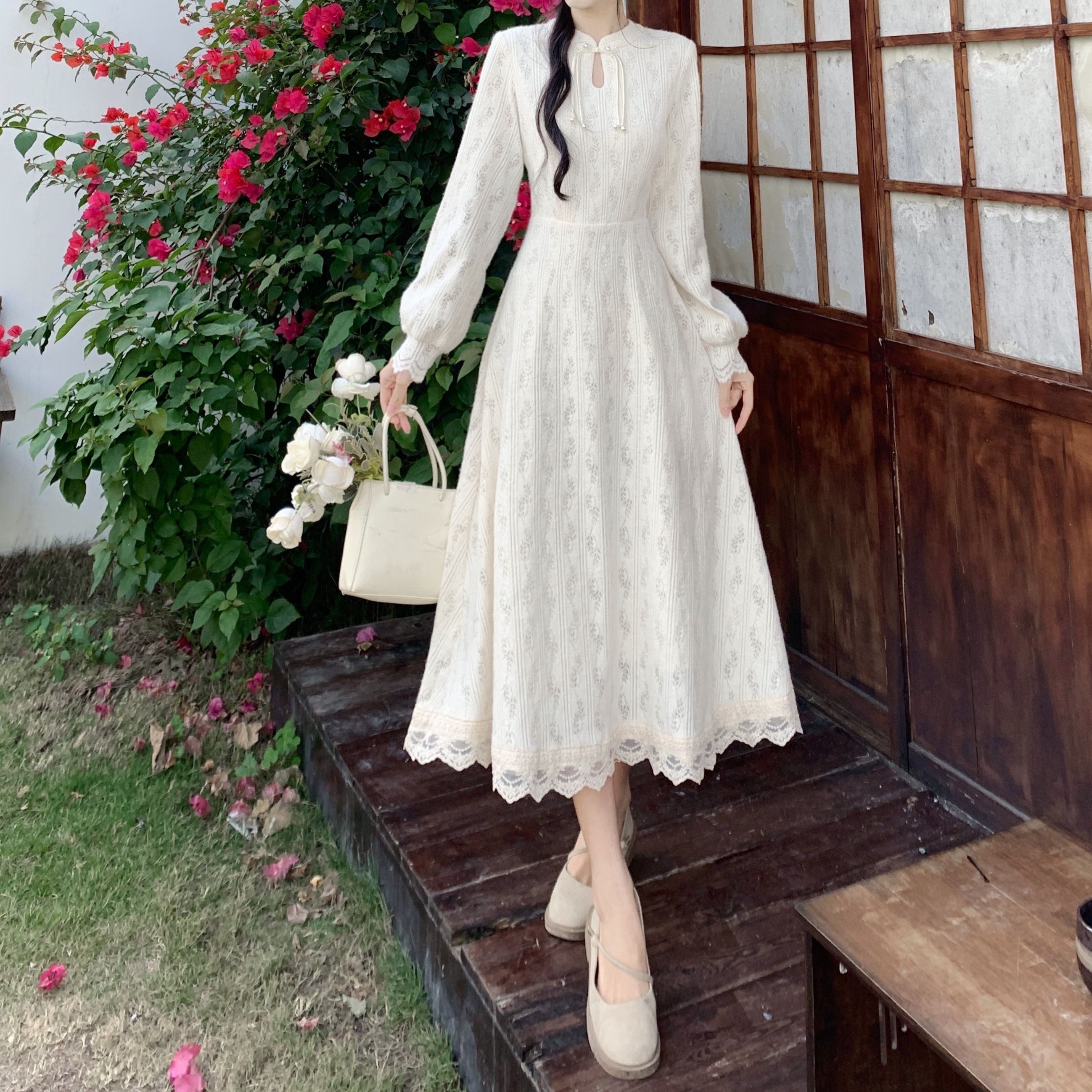 新品~ 大码改良旗袍连衣裙女秋连衣裙
