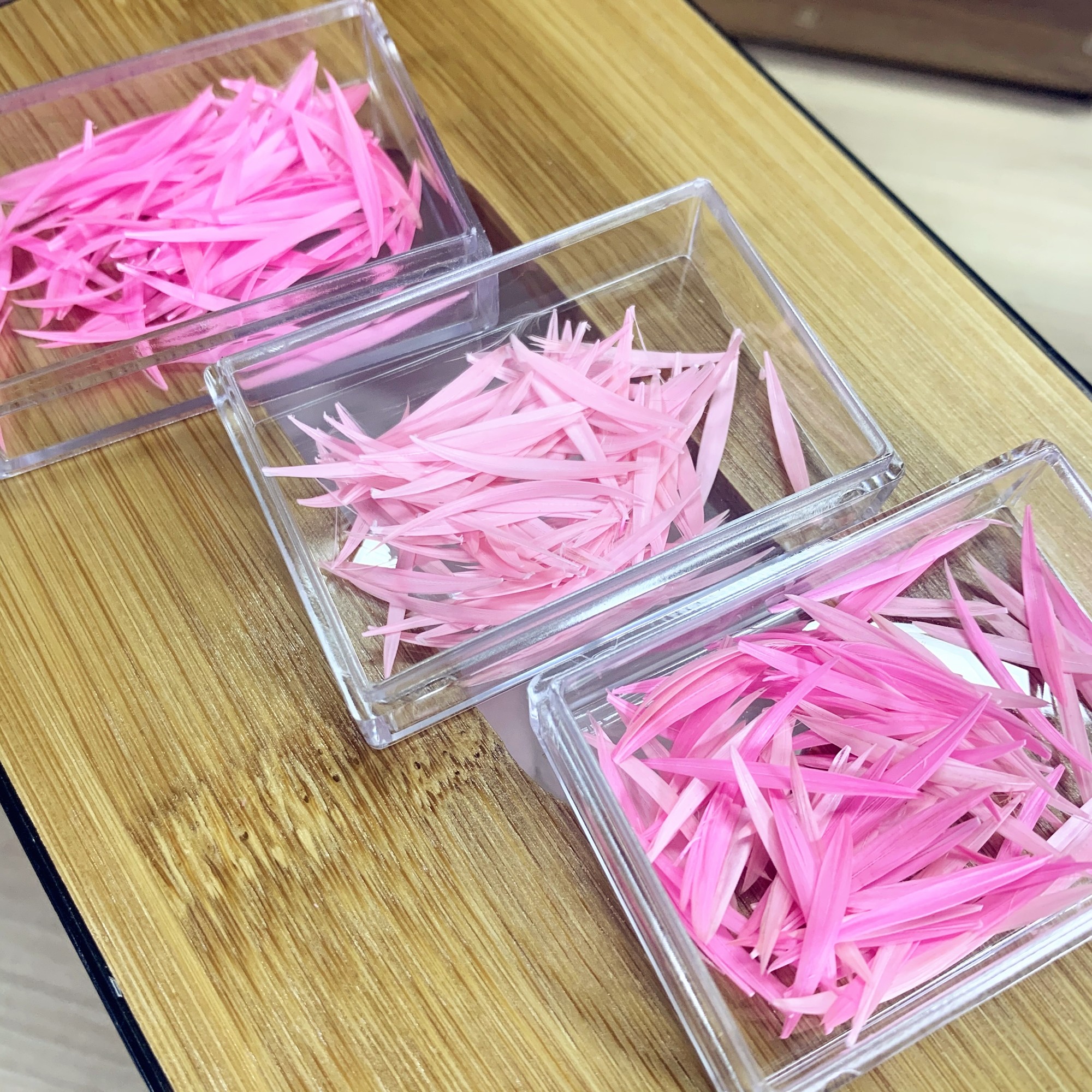 【翠鸾轩】仿点翠材料 鹦鹉毛 粉色鹦鹉毛 已上浆 防水超大片