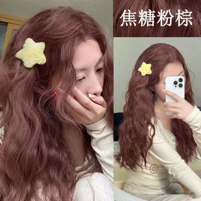 焦糖粉棕色染发剂植物官方纯染头发膏女天然无刺激泡泡正品品牌男