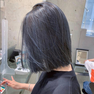 雾蓝色染发剂2025流行灰棕色显白泡泡沫纯染发膏女植物自己在家染