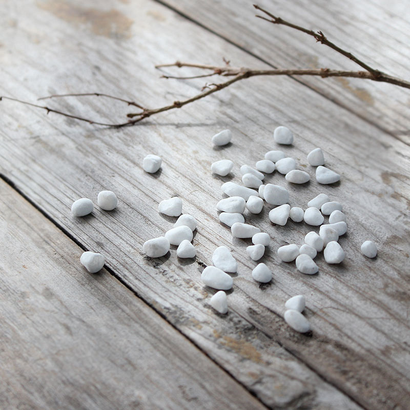 奇艺家居白石子鱼缸造景装饰石头白色小石子多肉植物盆景装饰品