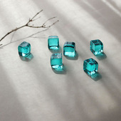 异形玻璃方块造景装 饰品高亮度色料玻璃底砂墨兰 饰底沙鱼缸底部装