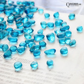 奇艺家居海蓝色玻璃沙浅蓝色玻璃微珠装 饰底石子沙子彩石鱼缸底沙