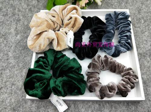 新款金丝绒发圈高弹力scrunchie