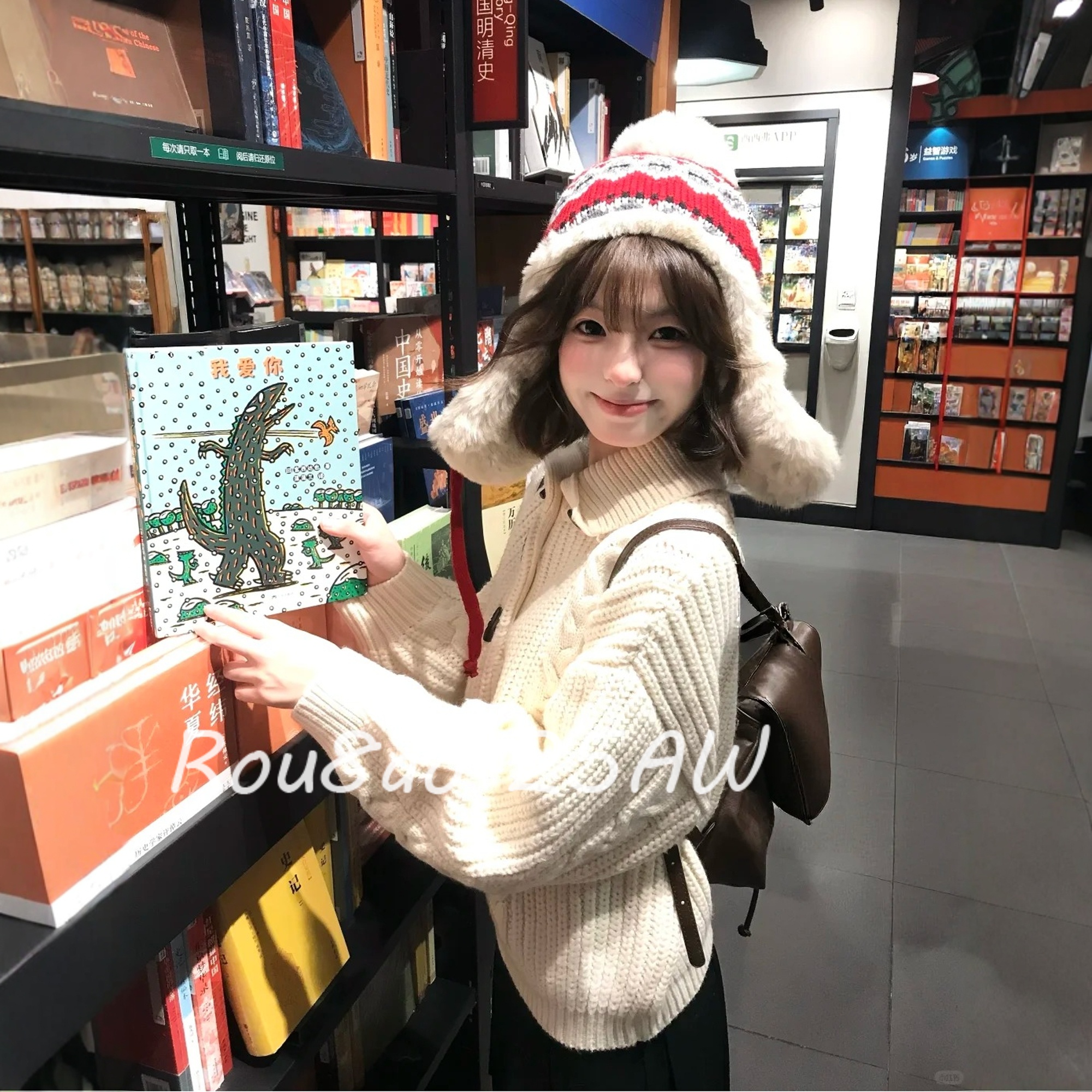 韩系显瘦麻花针织套头高领毛衣