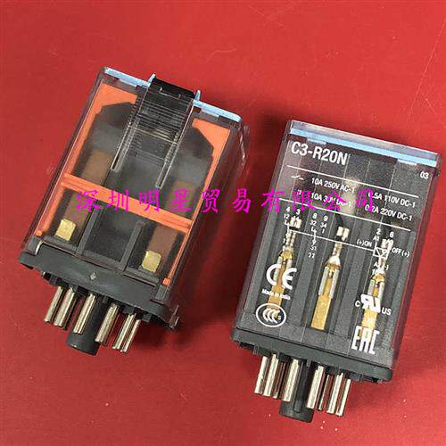 中间继电器宜科假一罚十全新原装正品继电器C3-R20N DC24V