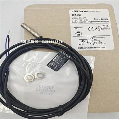 电感式接近开关IE5267直流三线PNP常开金属感应传感器全新现货