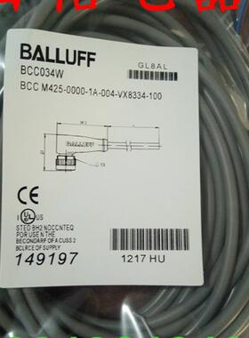现货 全新巴鲁夫连接线BCC0KN1 BCC M323-0000-10-001-PW0334-100
