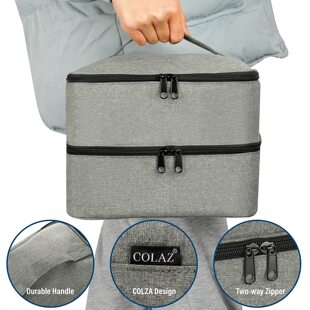 指甲油收纳包精油收纳美甲用品烤灯30瓶容纳手提收纳箱美甲爱好者