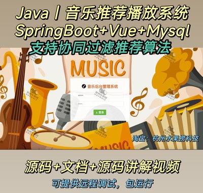 音乐推荐播放系统｜协同过滤｜Java｜SpringBoot｜Vue｜万字文档