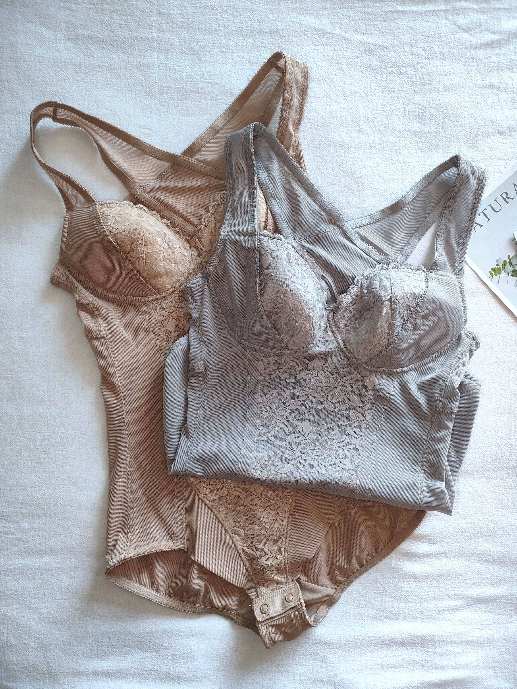 日单 薄款塑身连体衣女 收腹性感产后恢复无钢圈文胸薄杯内衣