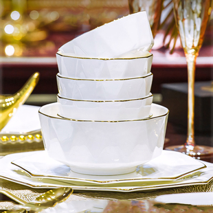 碗家用陶瓷碗盘碟子餐具套装乔迁送礼高档礼品加厚景德镇碗碟