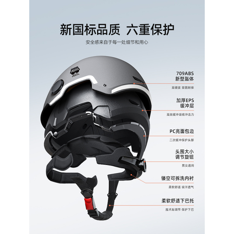 适配3c认证电动车头盔男电瓶摩托