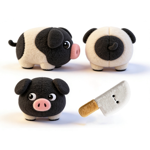 逐玉同款猪猪毛绒公仔挂件钥匙扣