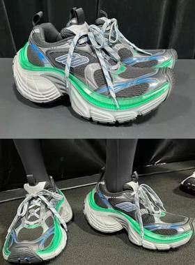 休闲透气增高2024春秋做旧老爹鞋