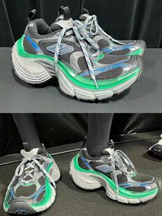 透气百搭增高运动休闲鞋 2024春秋走秀款 男女款 厚底做旧老爹鞋