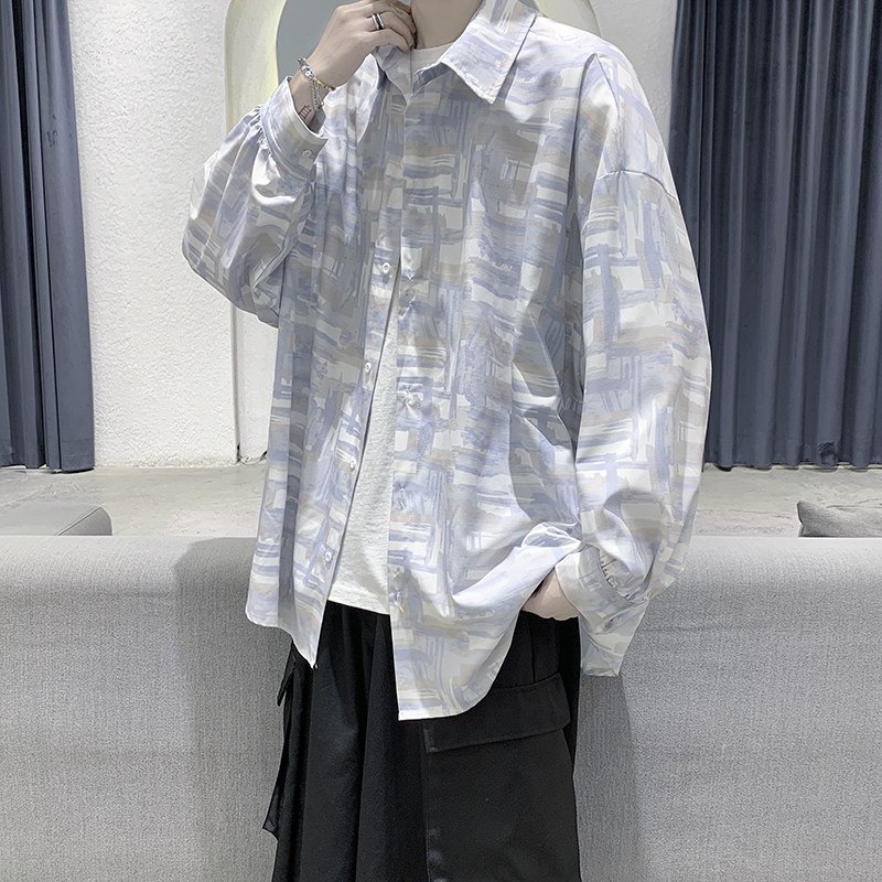 21年春季新款垂感素色衬衫男外套冷淡风衬衣CS2103,男装衬衫,星座507