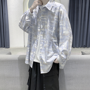 21年春季新款垂感素色衬衫男外套冷淡风衬衣 CS2103图片