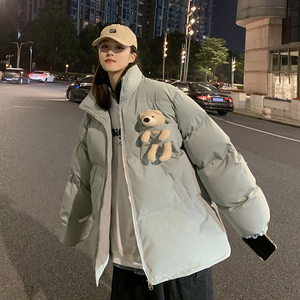 518-MY2026冬季情侣棉衣男女网红小熊玩偶棉袄