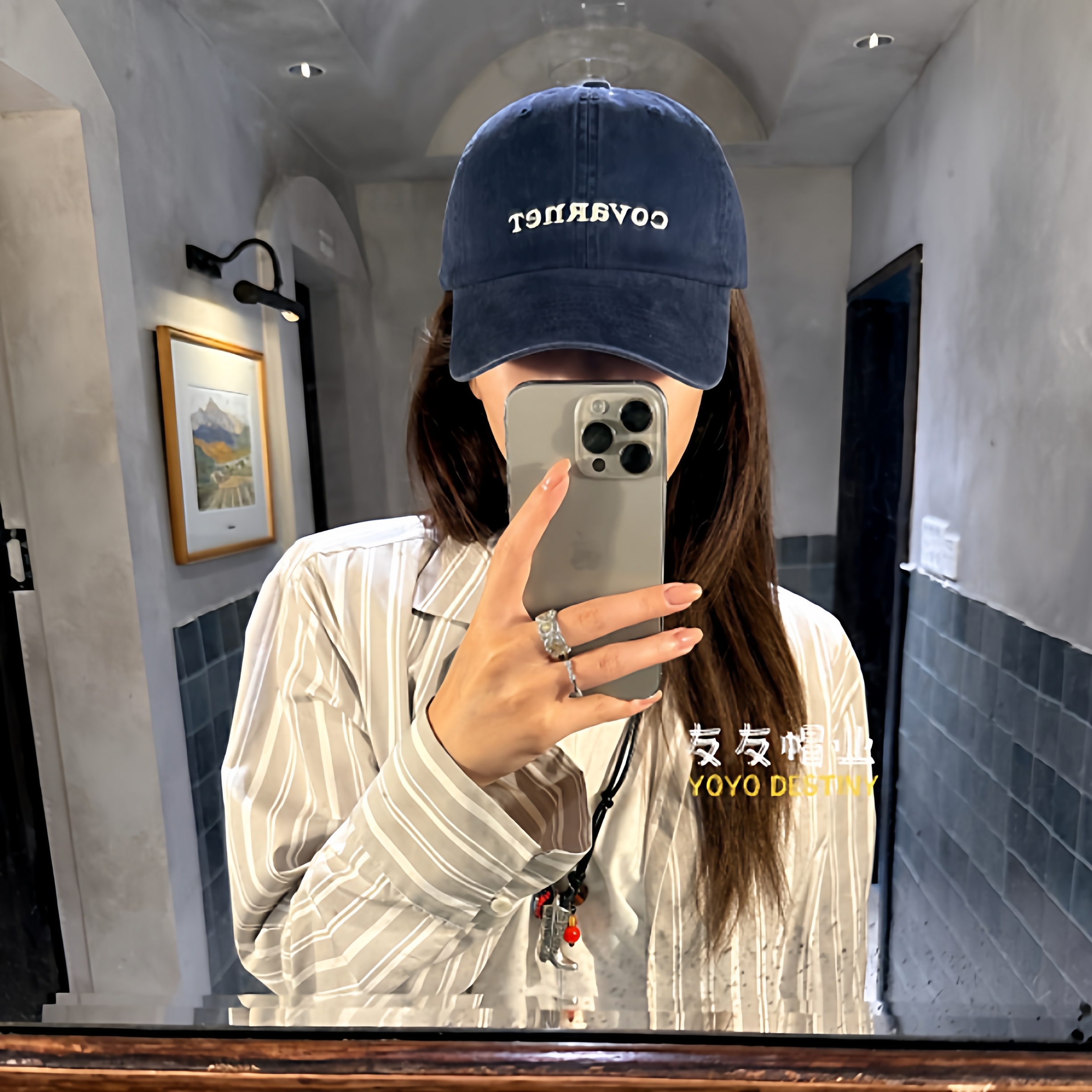cova 百搭加大加深棒球帽显脸小简约大帽檐水洗做旧鸭舌帽休闲