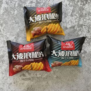 伟达大波浪脆片独立小包宿舍网红办公室休闲自助火锅店零食品