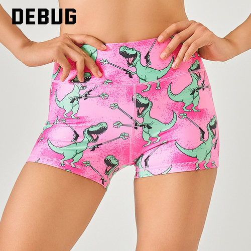 DEBUG新款女子提臀束腰排汗短裤