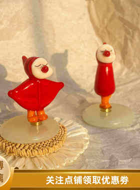 淄博小狐狸琉璃治愈旋转小摆件