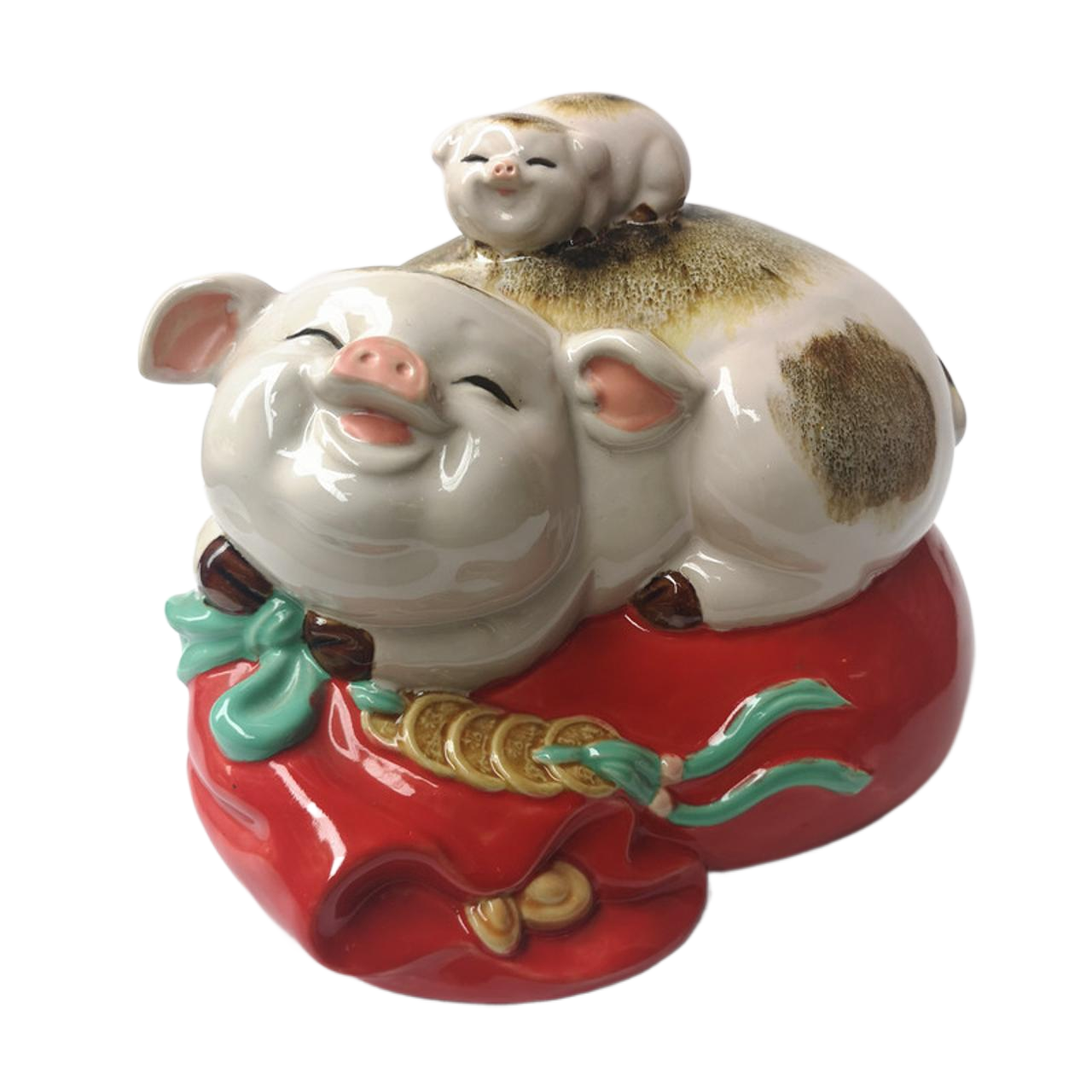 石湾陶瓷纯手工家居装饰摆件柜台客厅桌面常送礼十二生肖富贵猪