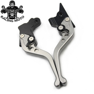 适用张雪机车复古车500F 铝合金刹车牛角可调节离合手把拉杆 改装