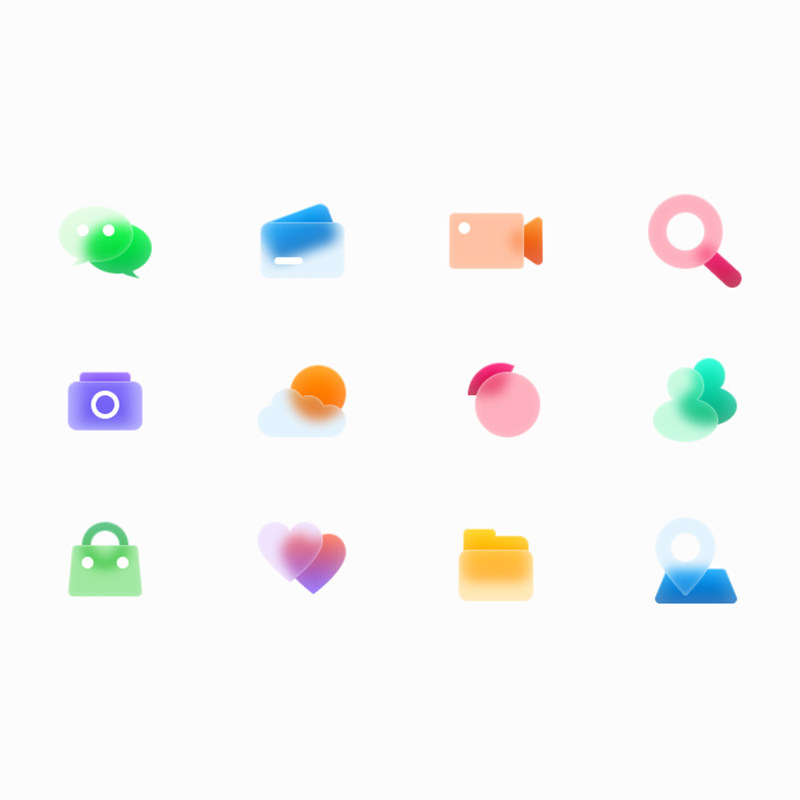 一组玻璃质感医疗图标素材下载