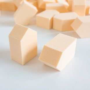 一次性乳胶化妆棉影楼专业化妆师推荐 干湿粉扑海绵扑肤色房子形