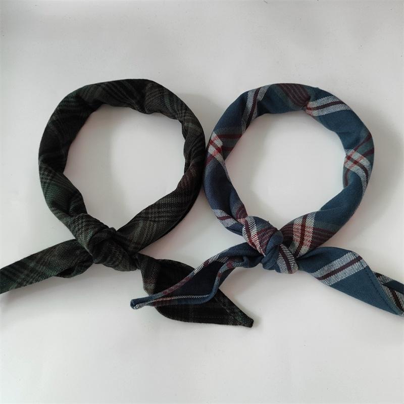 护颈巾英伦风经典格纹领巾小围巾