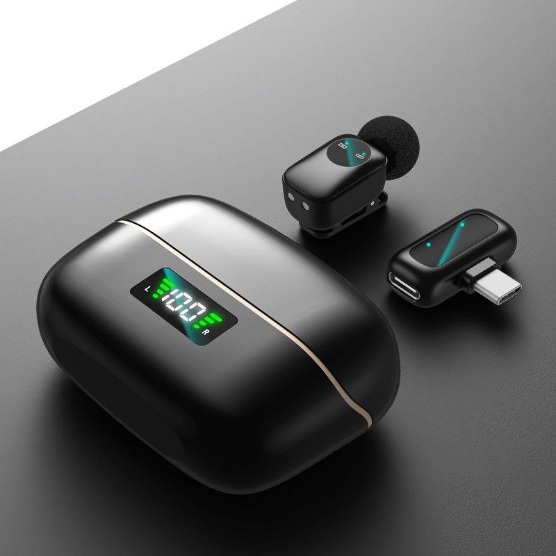 迷你领夹麦克风手机直播录音降噪