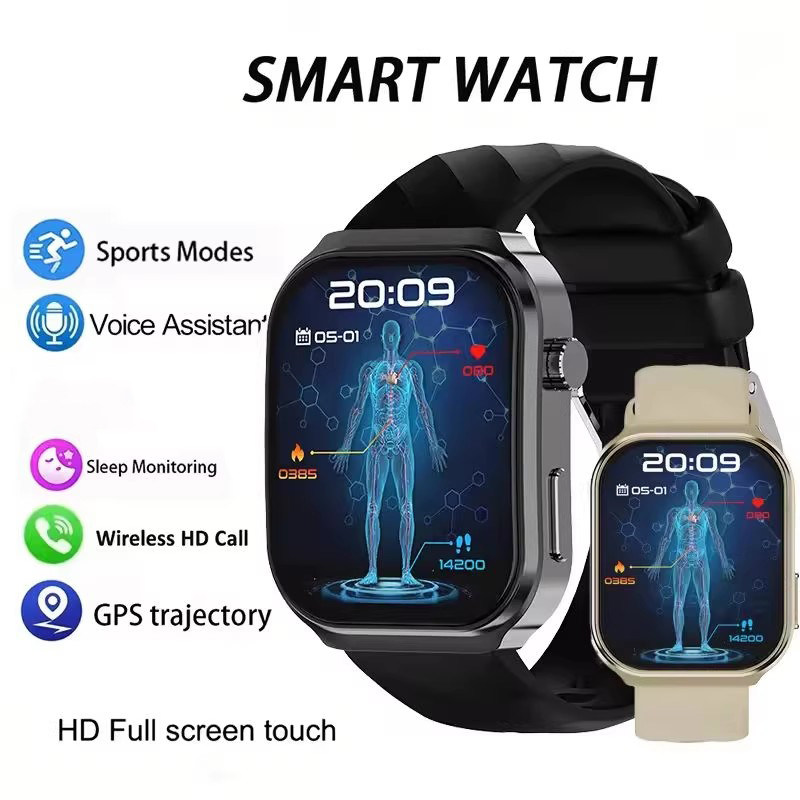 Men Smart Watch Fitness Monitor Watches 蓝牙通话智能手表男女