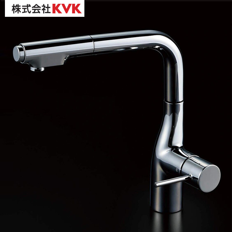 日本KVK厨房抽拉龙头KM6101EC-6/图片