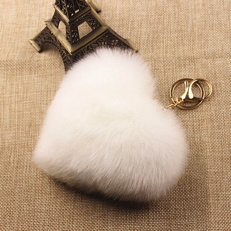 创意爱心狐狸毛毛球包包挂件毛绒仿皮草汽车钥匙扣心形包包挂饰|ruв категории Аксессуары, сумки и обувь/аксессуары для ремня, пакет аксессуаров, пакет кулон - от Buy2taobao.com для оказания профессиональной услуги покупки агента Taobao
