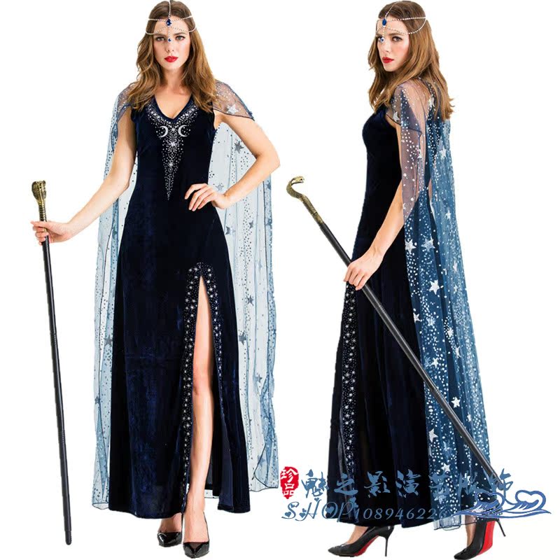 万圣节女王 皇后女巫星星款希腊女神服装成人女埃及艳