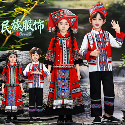 壮族三月三男女童民族演出服