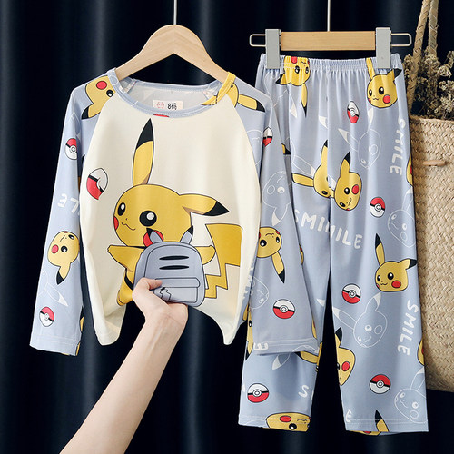 儿童长袖睡衣春秋季男童家居服套