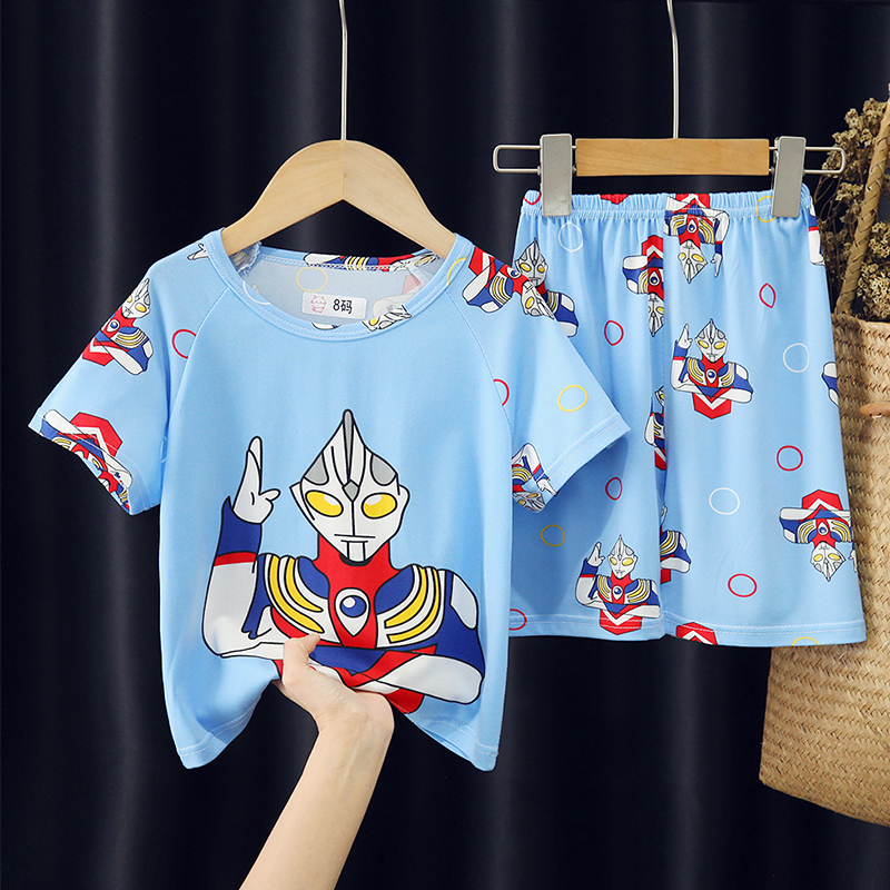 夏季儿童睡衣短袖男童男孩家居服