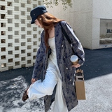 新品【出货中】【新工艺】植绒牛仔长款西服Q656P175K268，女装短外套，沁古纱衣