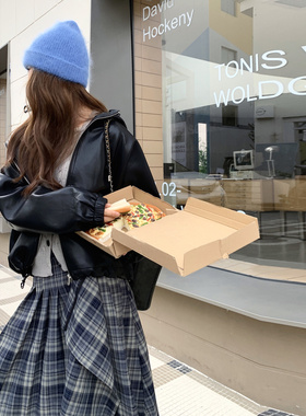 首发新品【现货】Q653连帽皮衣P165 K228 半裙P85 K125