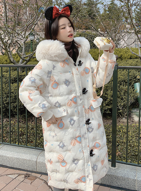 爆款大量现货小熊可爱冬季长款加厚牛角扣棉衣D6793 P185 K268