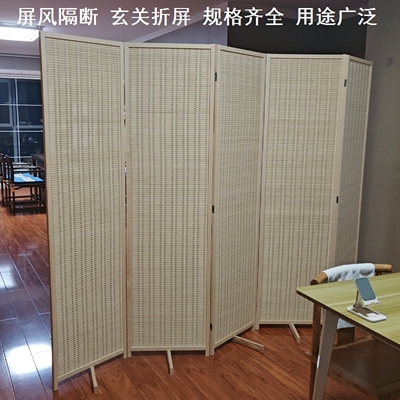 咖啡厅屏风楼梯挡板护拦围栏家用隔间拉帘移动板带轮挡床的屏风帘