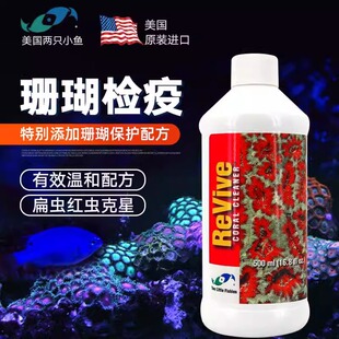 美国两只小鱼杀虫水LPS珊瑚检疫 SPS检疫水除扁虫红虫海缸杀虫水