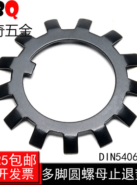 德标DIN5406多脚圆螺母用止退垫圈止动垫片多齿止退挡圈锁紧垫圈