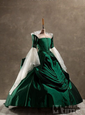 魔镜魔镜mirror白雪公主女王王后复古欧式宫廷礼服绿色宴会大裙摆