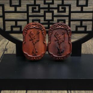 雷击枣木魁星点斗挂件吊坠道家法器随身配饰老料深色精雕手工打磨