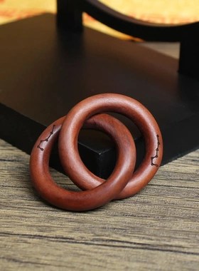 雷击枣木乾坤圈金刚圈阴阳环北斗七星南斗六星手串无拼接枣木把件