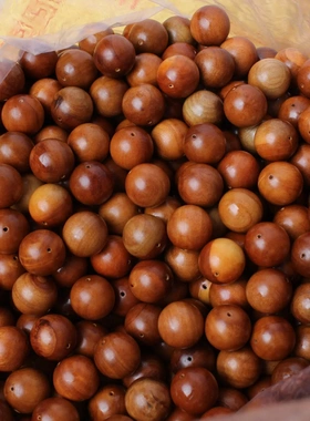 （十颗）老料雷击枣木散珠佛珠手串通货串珠可以搭配各种道家法器